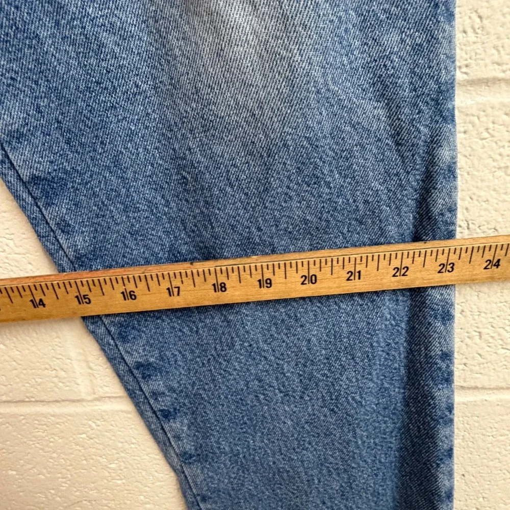 L.L. Bean Mens Flannel Lined Straight Denim Jeans 35x32 Blue Insulated Gorpcore